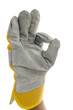 Construction worker showing an Ok sign