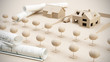Architektur Planung Zeichung Miniatur Modelle