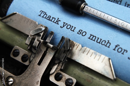Photo: Thank you letter Thank you letter