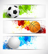 Set of sport banners