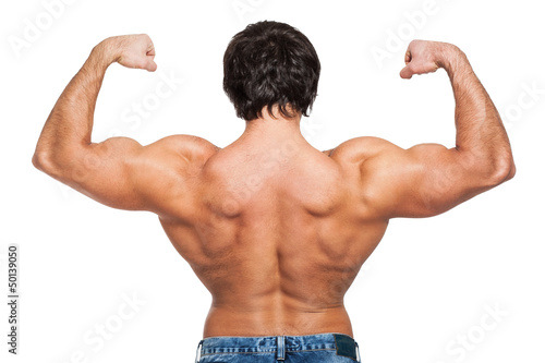 Photo: Back image of young muscular guy Back image of young muscular guy