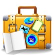 Holidays Suitcase Luggage-Valigia Bagaglio Viaggio-Vector
