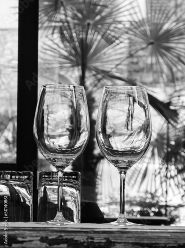 Photo: Restaurant detail B&W image Restaurant detail B&W image