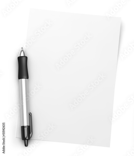 Illustration: Pen and white paper Pen and white paper