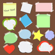 Set of stickers and reminders in different styles
