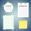 Set of realistic paper stickers for your website