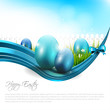 Vektor: Easter modern background with copyspace Easter modern background with copyspace