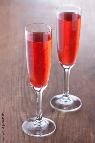 Photo: Kir royale cocktail prepared in the traditional way Kir royale cocktail prepared in the traditional way