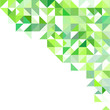 Green background with triangles and squares