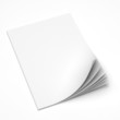 Paper sheets curled isolated