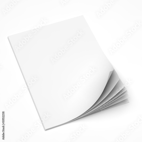 Illustration: Paper sheets curled isolated Paper sheets curled isolated