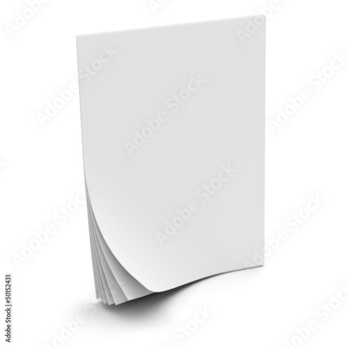 Illustration: Paper sheets curled isolated Paper sheets curled isolated
