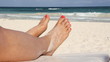 Beach feet doing a happy dance. Tulum, Mexico.