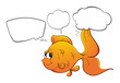 A gold fish with empty callouts