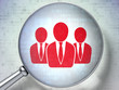 Law concept: optical glass with Business People icon