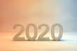 Illustration: 2020 New Year on a graduated background 2020 New Year on a graduated background