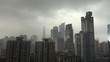 Fast motion of Aerial view of Guangzhou, blurred logos