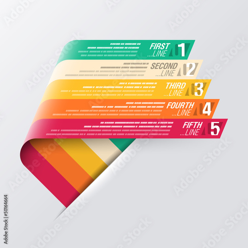 Vector: Curved strips - design template Curved strips - design template