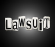 Lawsuit concept.