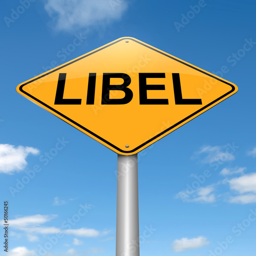 Illustration: Libel concept. Libel concept.