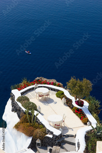 Photo: Santorini balconny with view at the sea Santorini balconny with view at the sea