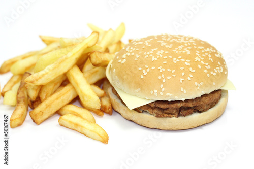 Photo: burger et frites burger et frites