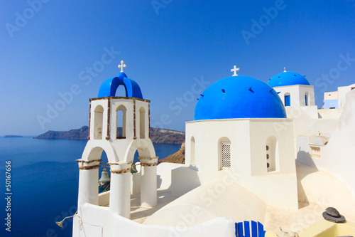 Photo: dome church in Santorini Greece dome church in Santorini Greece