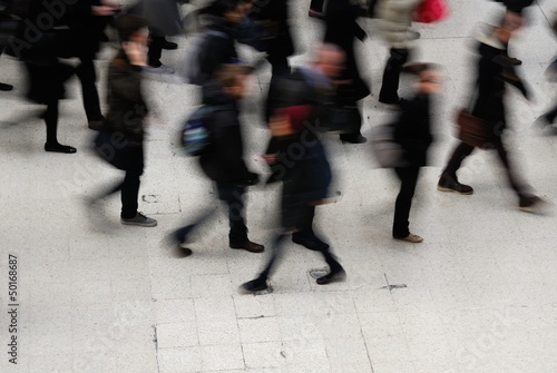 Photo: Rush hour at Waterloo train station, London Rush hour at Waterloo train station, London