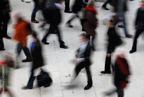 Photo: Rush hour at Waterloo train station, London Rush hour at Waterloo train station, London