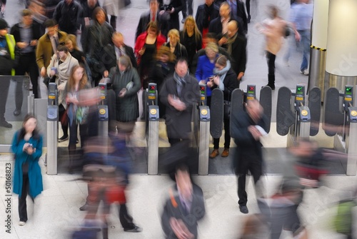 Photo: Rush hour at Waterloo train station, London Rush hour at Waterloo train station, London