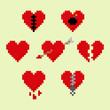 Pixel hearts