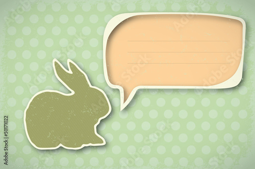 Illustration: vintage Happy Easter card vintage Happy Easter card