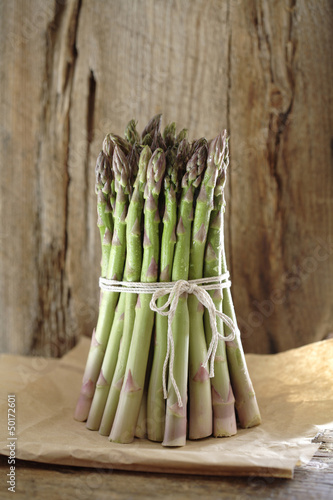 Photo: Asparagus spears tied together Asparagus spears tied together