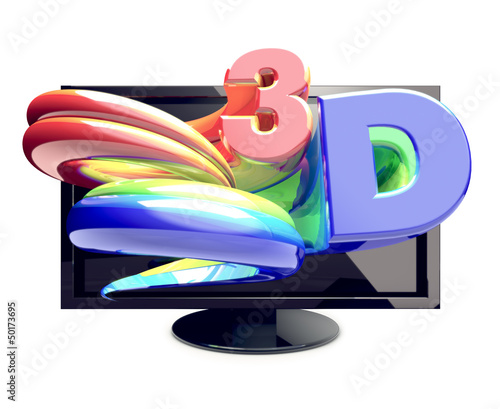 Illustration: 3-D TV Most modern 3D television sets 3-D TV Most modern 3D television sets