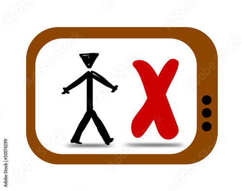 Illustration: TV Man Cross TV Man Cross