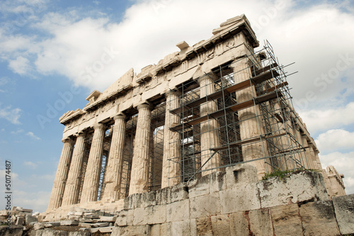 Photo: Scaffolding on the Acropolis Scaffolding on the Acropolis