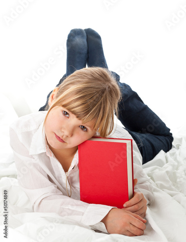 Photo: Girl reading book Girl reading book