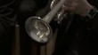 Playing trumpet close up