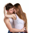 Loling  couple in a bed