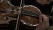 Violin player close up