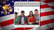Independence day montage with calendar introduction