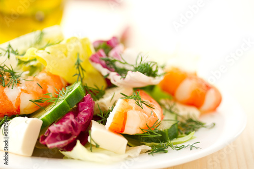 Photo: fresh salad with shrimp fresh salad with shrimp