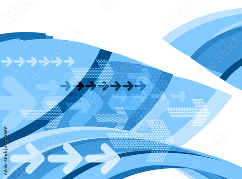 Illustration: blue graphic arrows blue graphic arrows