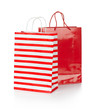 Empty shopping bag isolated on white background