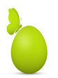 Osterei, Ostern, Ei, Schmetterling, Design, Grün, einfach, 3D