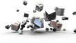 Montage of business situations