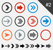 Flat arrow icons.