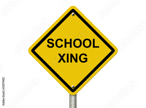 Photo: School Crosswalk Warning Sign School Crosswalk Warning Sign