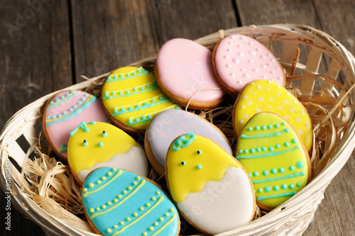 Photo: Easter homemade gingerbread cookie Easter homemade gingerbread cookie
