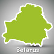 Belarus map sticker